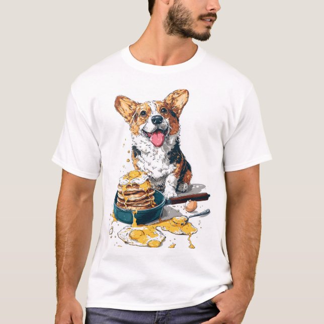 T-shirt Chef Corgi � Chien de cuisine drôle (Devant)