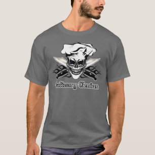 T-shirt Chef Crâne 6 Génie culinaire 3 flammes noires