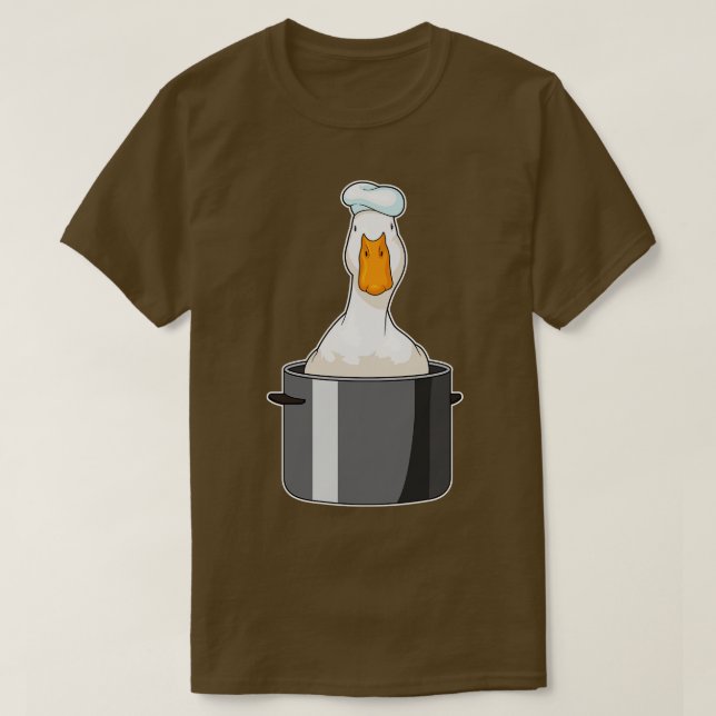 T-shirt Chef Cuisine de canard Chef casquette (Design devant)