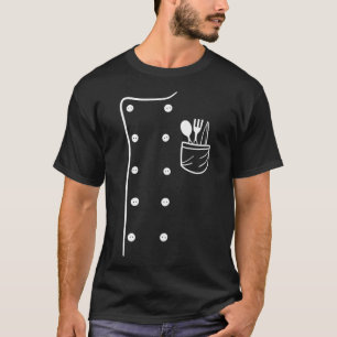 T-shirt Chef Cuisinier Costume Uniforme Halloween