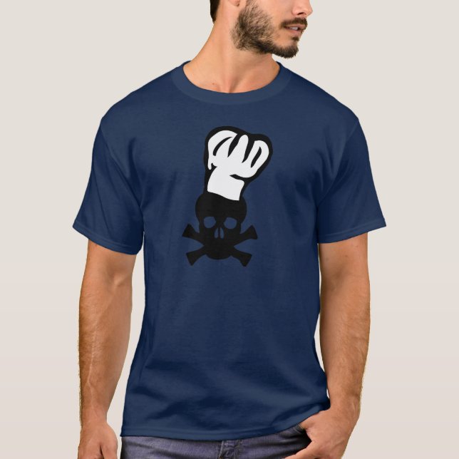 T-shirt chef cuisinier noir (Devant)