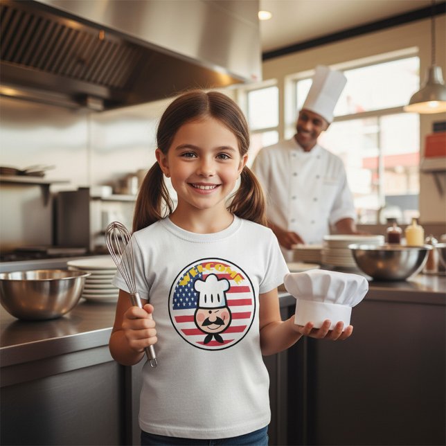 T-shirt Chef de bienvenue avec drapeau américain (Créateur téléchargé)