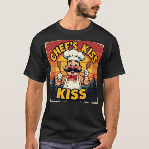 T-shirt Chef de caricature rétro Kiss Funny Retro