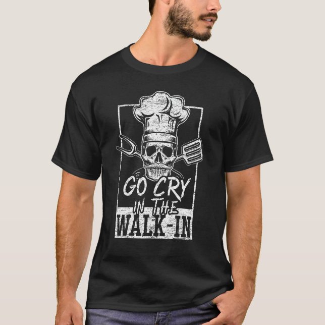 T-shirt Chef de crâne cuisinier affamé (Devant)