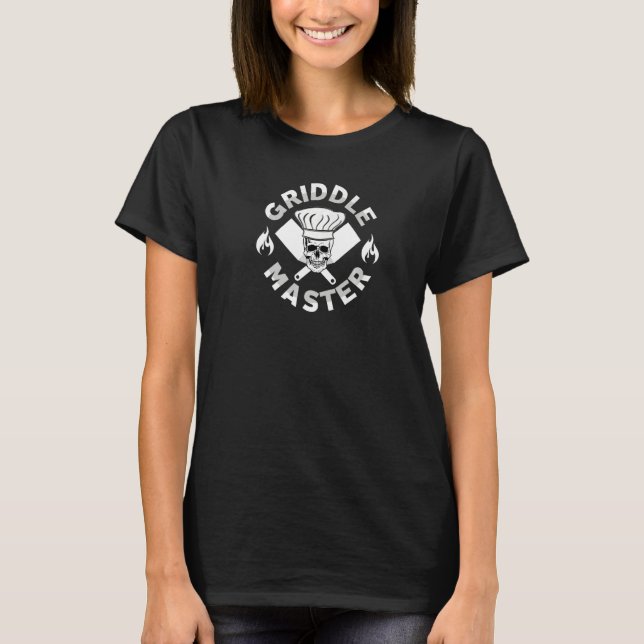 T-shirt Chef de griddle pour hommes Chef de crâne avec Spa (Devant)