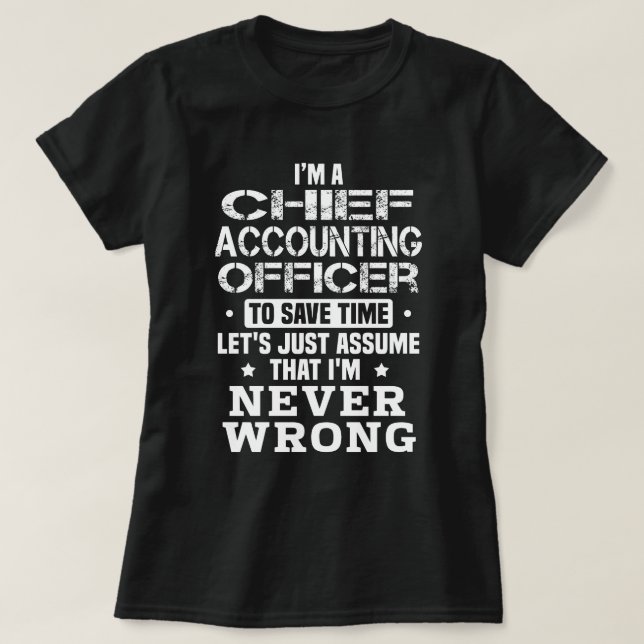 T-shirt Chef de la comptabilité (Design devant)