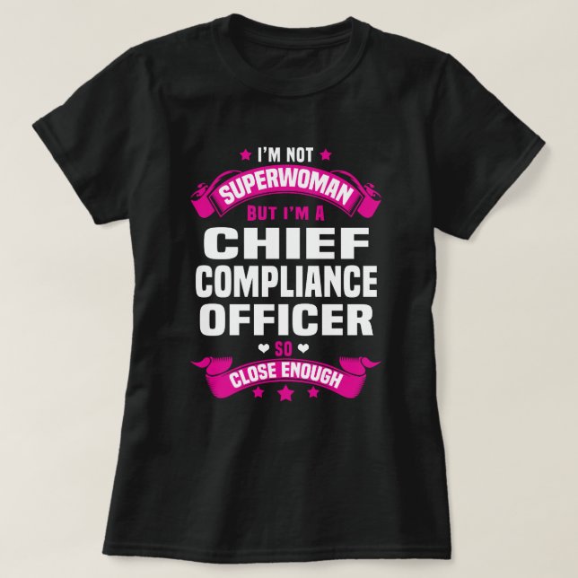 T-shirt Chef de la conformité (Design devant)
