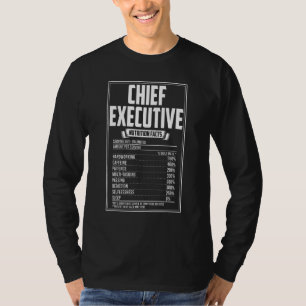 T-shirt Chef de la direction Nutrition Fiches
