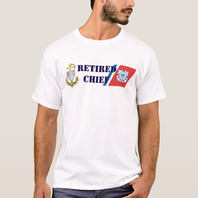 T-shirt Chef de la garde côtière retraité (Devant)