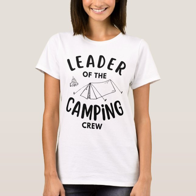 T-shirt Chef de l'équipe de camping (Devant)