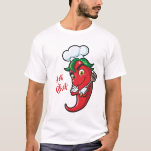 T-shirt Chef de poivron hot texte personnalisé