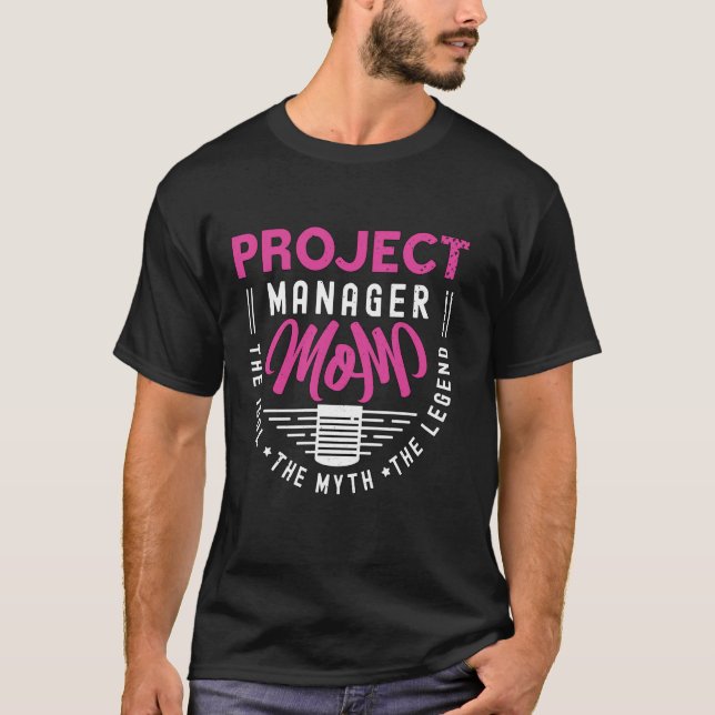 T-shirt Chef de projet Maman Le projet de gestion de proje (Devant)
