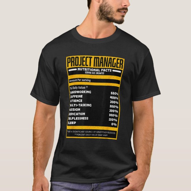 T-shirt Chef de projet Nutrition Lean Kanban Projet Mana (Devant)