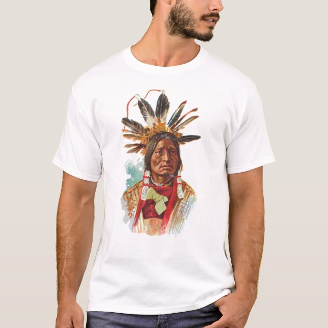 T-shirt Chef de Sioux de Blackfoot : Beaucoup de klaxons (Devant)