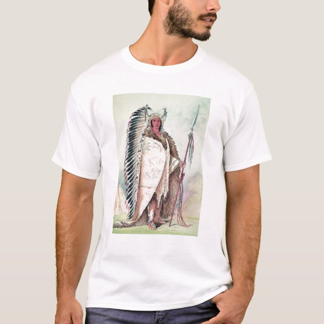 T-shirt Chef de Sioux, 'le Rock noir (Devant)