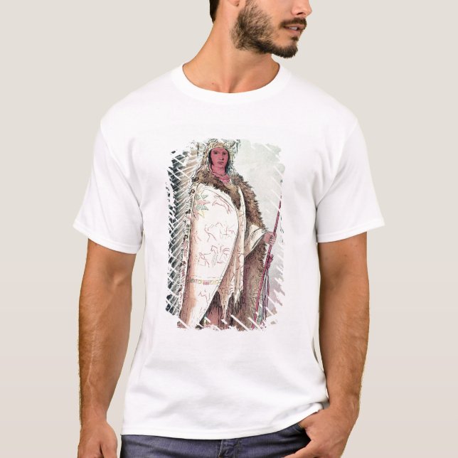 T-shirt Chef de Sioux, 'le Rock noir (Devant)