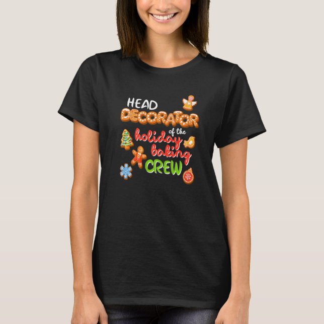 T-shirt Chef décorateur de l'équipe de cuisson pour femmes (Devant)