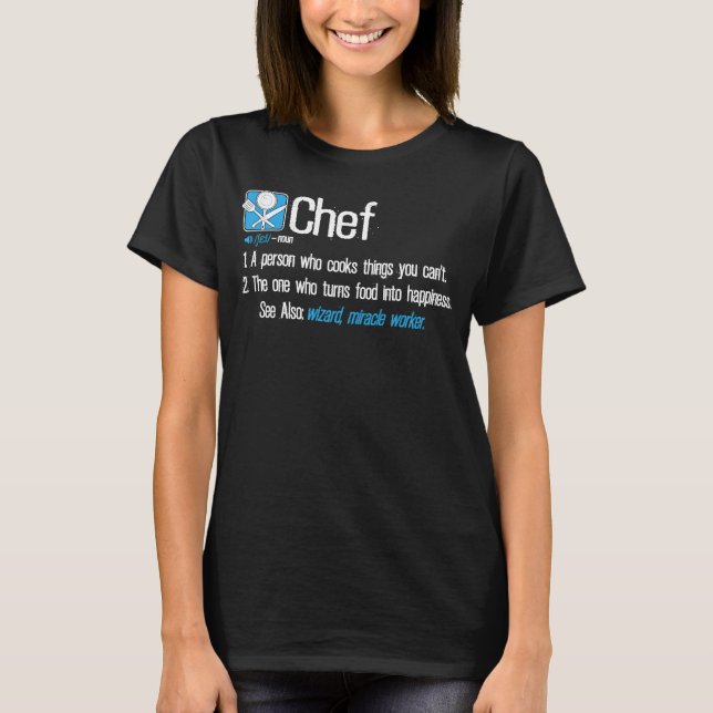 T-shirt Chef Définition Cuisine Chef Cuisine (Devant)