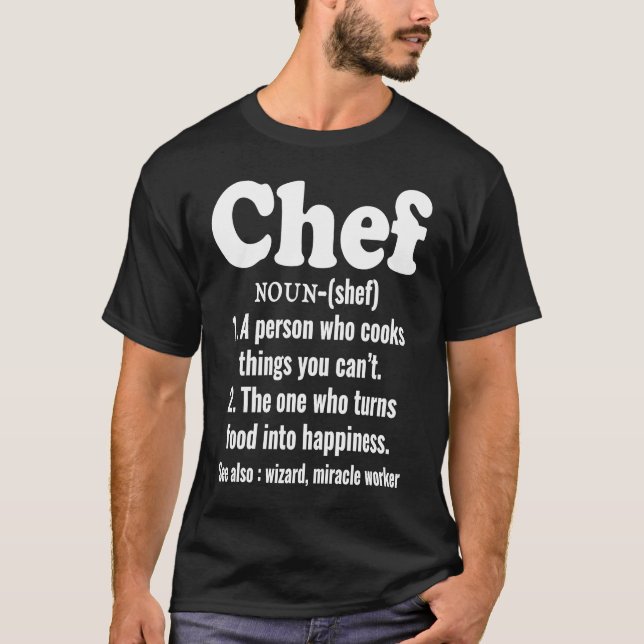 T-shirt Chef Definition Cuoks Things You Canu2019t (Devant)