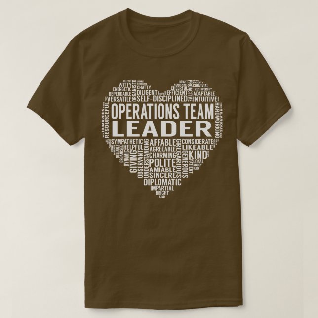 T-shirt Chef d'équipe des opérations Coeur (Design devant)