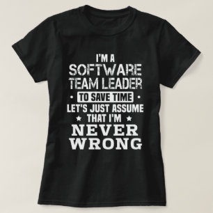 T-shirt Chef d'équipe du logiciel