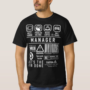 T-shirt Chef d'équipe, superviseur, responsable informati