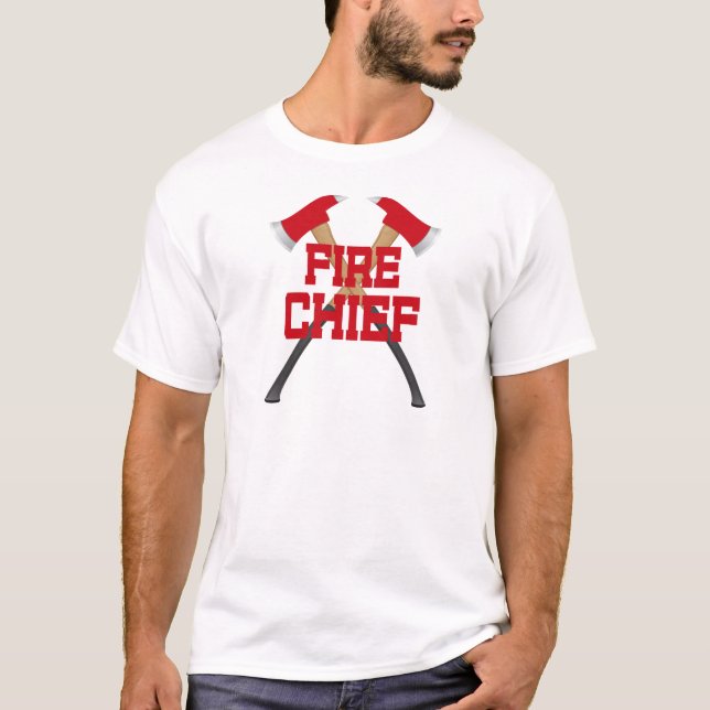 T-shirt Chef des pompiers d'idée de cadeau (Devant)