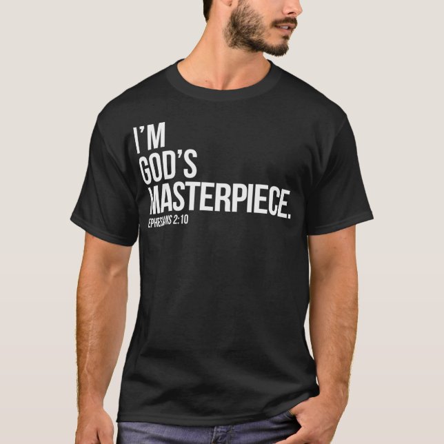 T-shirt Chef-d'oeuvre de Dieu Bible Écriture chrétienne (Devant)