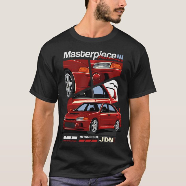 T-shirt Chef-d'oeuvre Mitsubishi Evo 1996 (Devant)