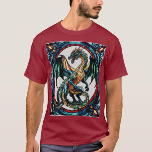 T-shirt Chef-d'oeuvre mythique du dragon en verre de Majes
