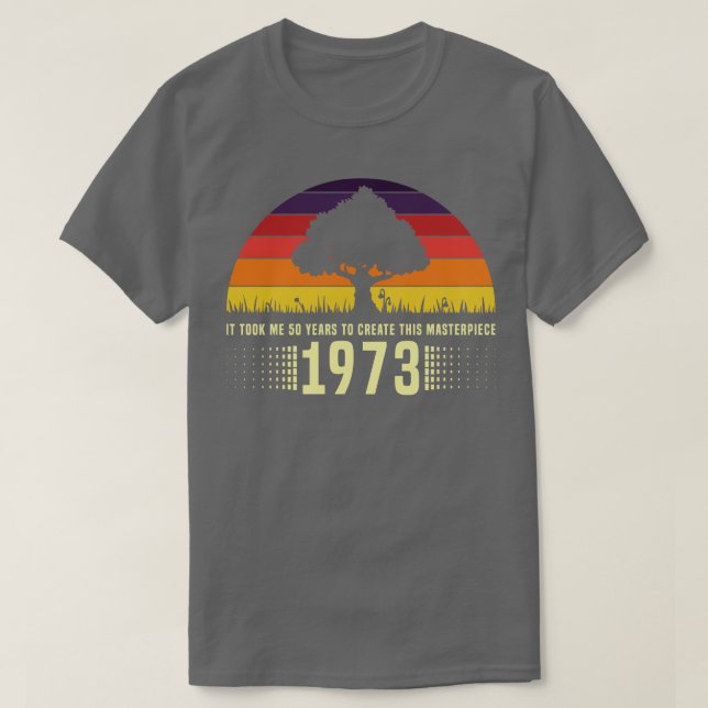 T-shirt Chef-d'oeuvre Retro Sunset 1973 50e anniversaire (Design devant)