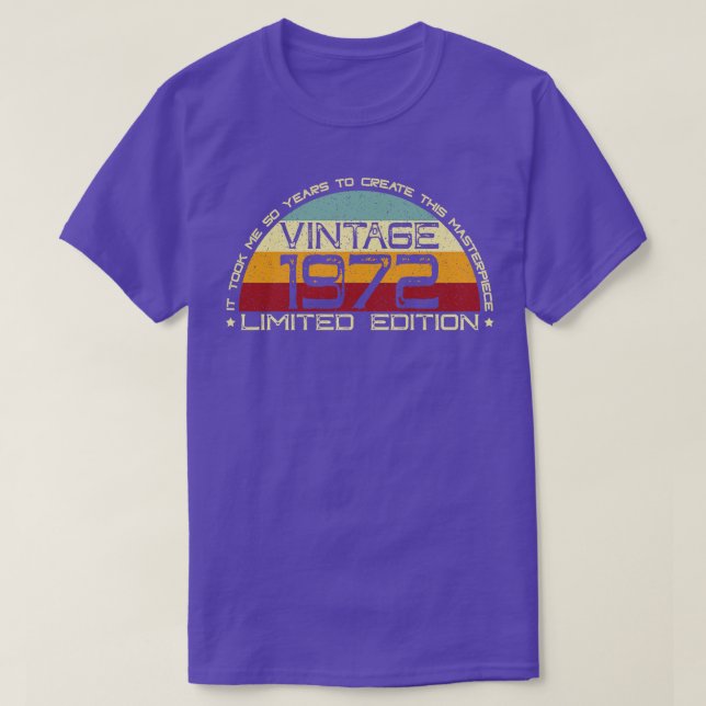 T-shirt Chef-d'œuvre vintage 1972 (Design devant)