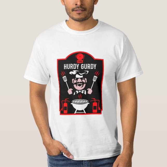 T-shirt Chef drôle Hurdy Gurdy (Devant)