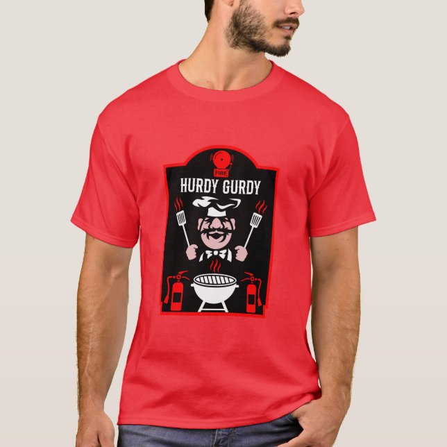 T-shirt Chef drôle Hurdy Gurdy (Devant)