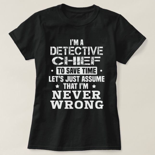T-shirt Chef du détective (Design devant)