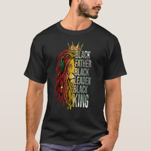 T-shirt Chef du Père Noir King Melanin Hommes Faune Africa