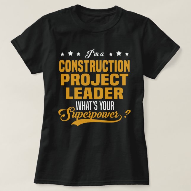 T-shirt Chef du projet de construction (Design devant)