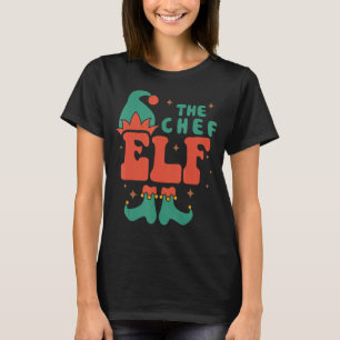 T-shirt Chef Elf Famille Correspondant Noël Pjs Drôle