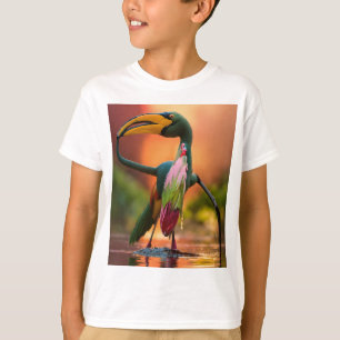 T-shirt Chef Flamant rose en action"