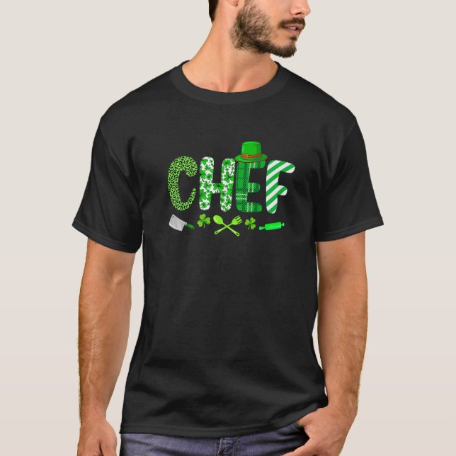 T-shirt Chef Funky Jour de la Saint Patrick Irlandais Jobs (Devant)