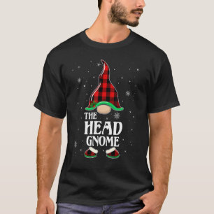 T-shirt Chef Gnomo Buffalo Plaid Matching Family Group Chr