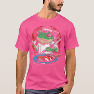 T-shirt Chef grenouille Sushi Kawaii Samurai Anime Japonai