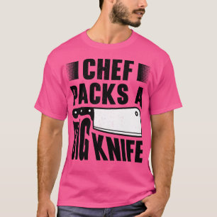 T-shirt Chef Gros Couteau Coupe Cuisines Repas