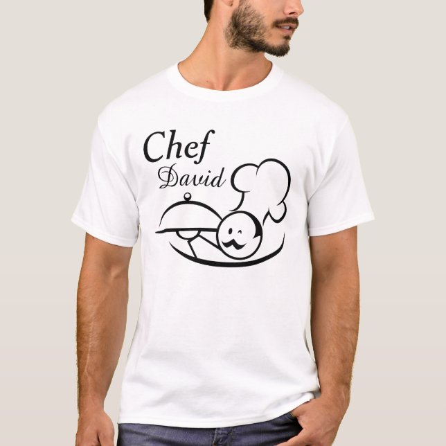 T-shirt Chef illustré personnalisé (Devant)