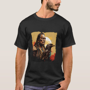 T-shirt Chef indien américain USA indigène Cherokee