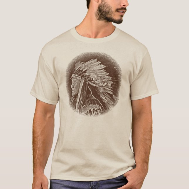 T-shirt Chef indien de Lakota (Devant)