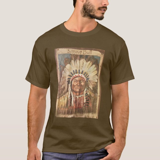 T-shirt Chef indien Sitting Bull (Devant)