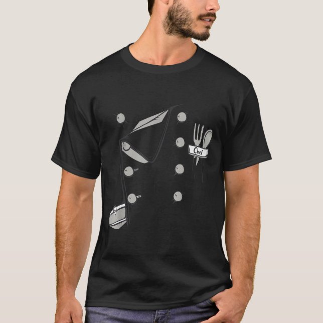 T-shirt Chef Jacket Chef Costume Cook Cooking Funny Chef G (Devant)