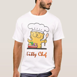 T-shirt Chef junior mignon mignon du cuisinier   de chaton