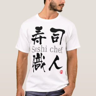 T-shirt Chef-KANJI de sushi